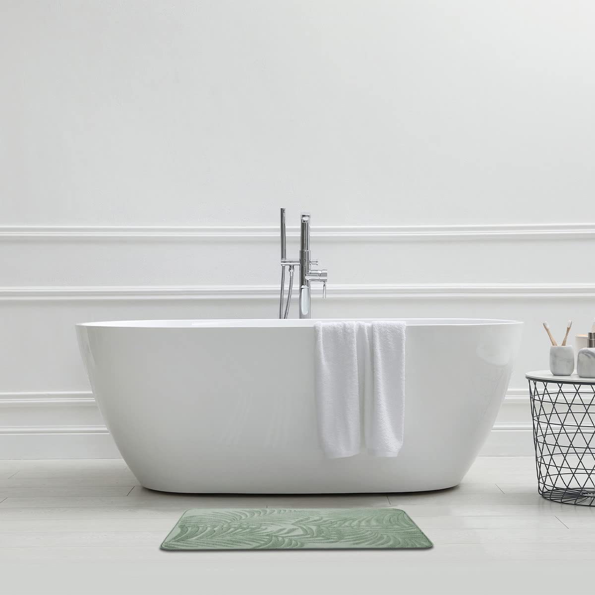 Levasseur Raonie Tapis de Bain Vert 50x80cm Mémoire de Forme