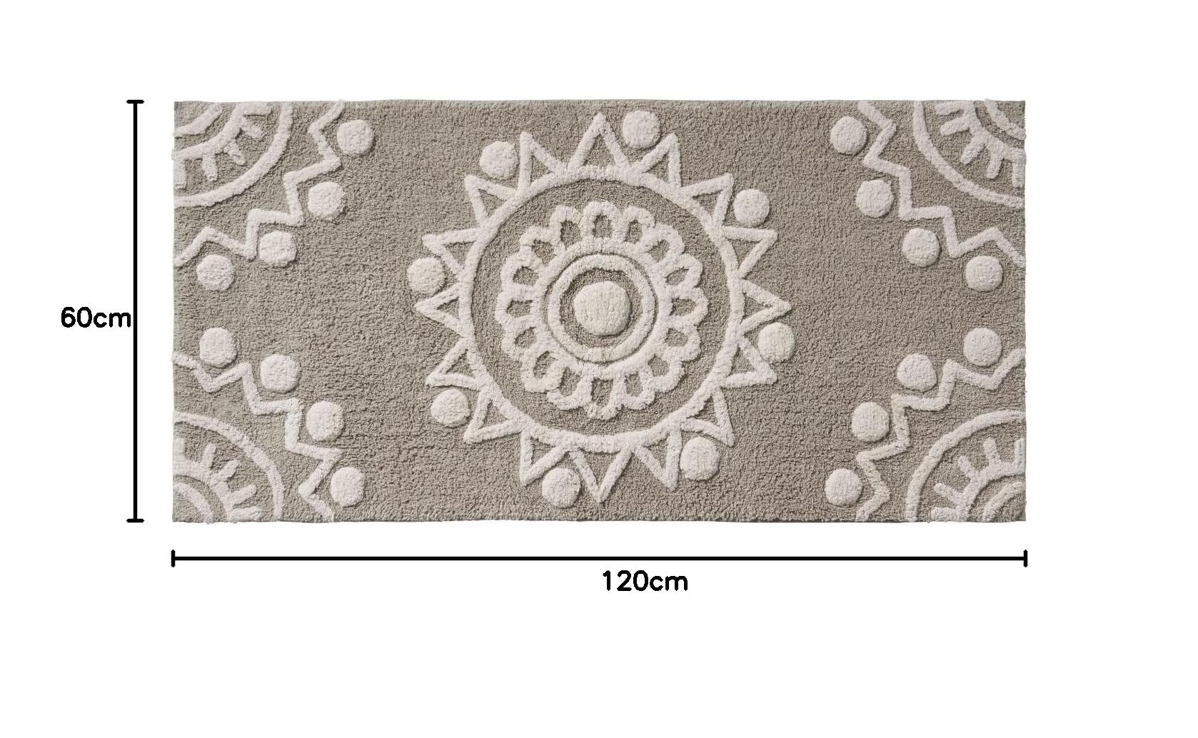 Levasseur Pondichery tapis de bain coton 60x120cm beige