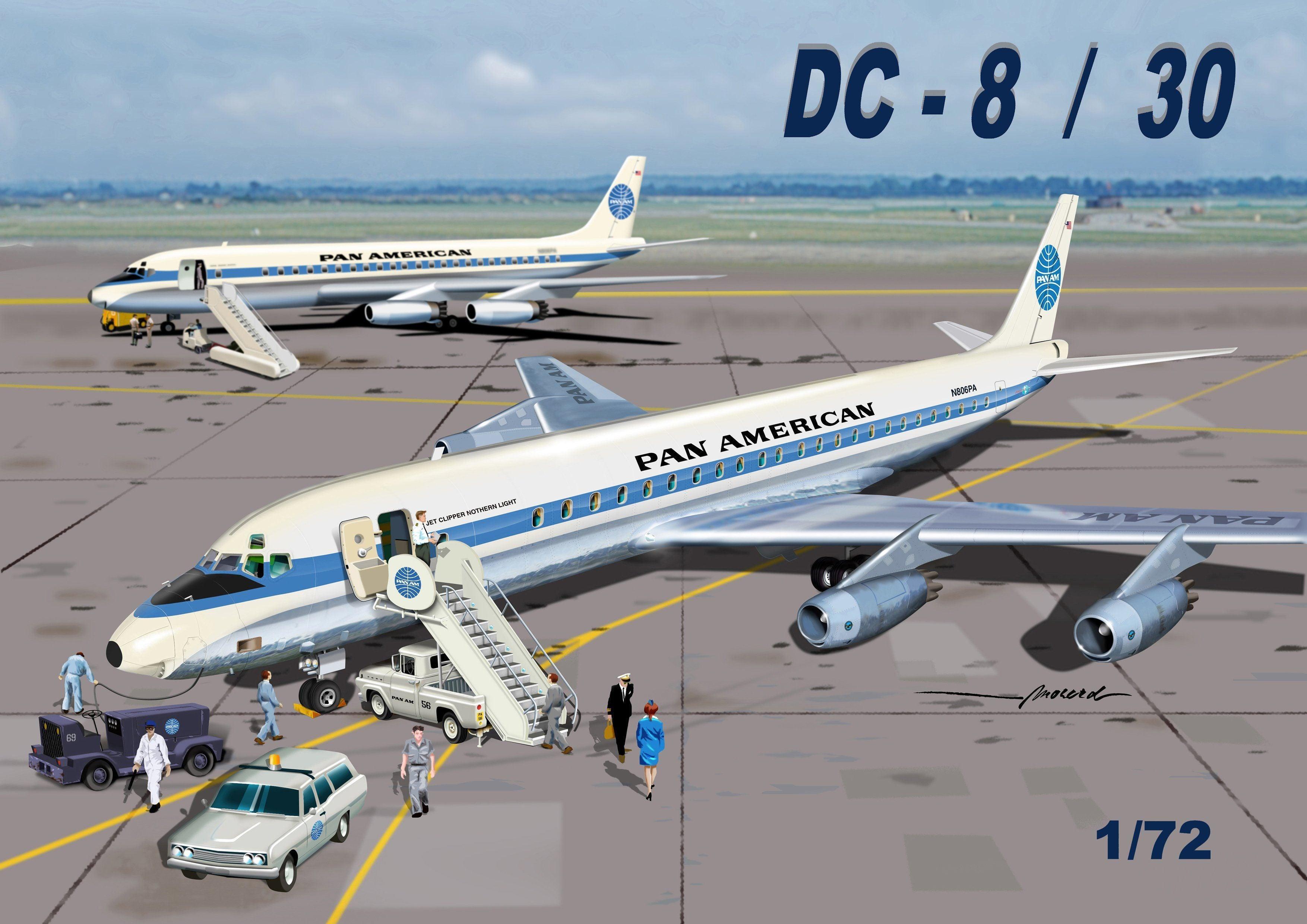Douglas DC-8/30 Pan Am maquette plastique 1/72 à construire