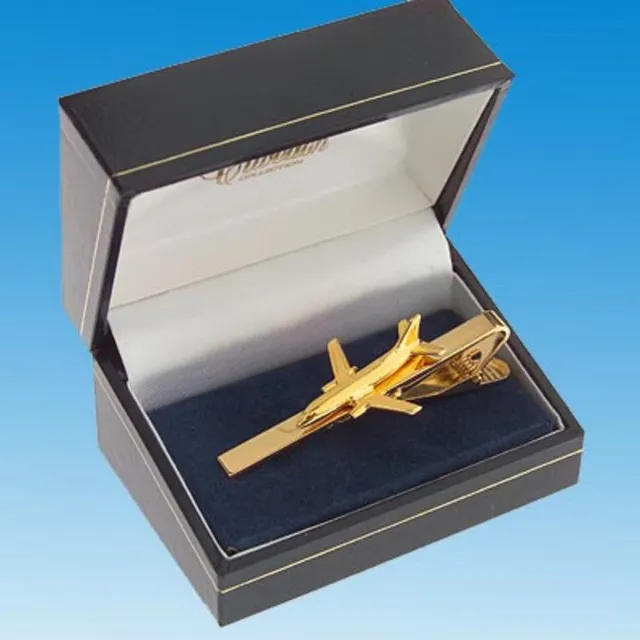 La Boutique du Pilote Boeing 737-400 pince cravate or 24 carats