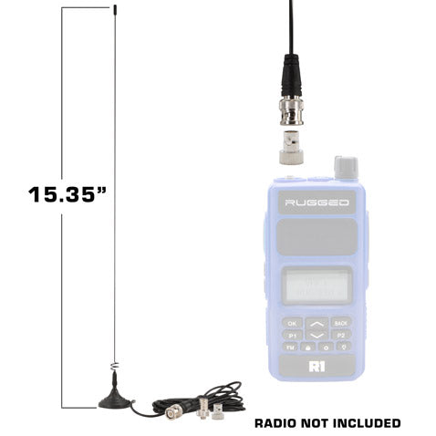 Rugged Air antenne magnétique bibande VHF/UHF BNC 9,5 pi
