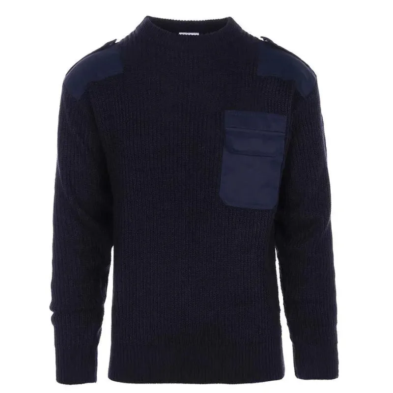 Van Os Pull OTAN acrylique bleu pull militaire