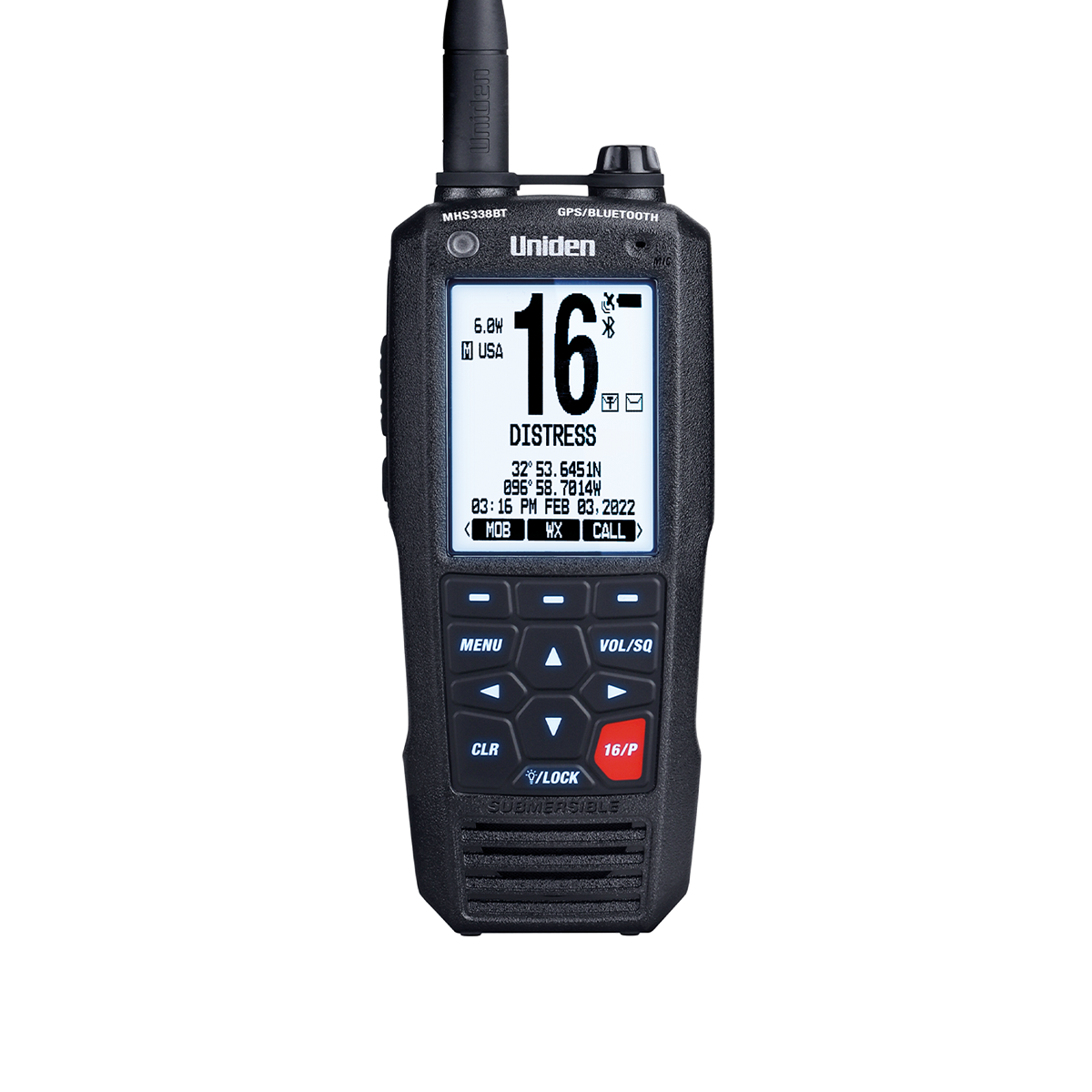 Uniden Marine Radios MHS338BT VHF marine portable GPS Bluetooth