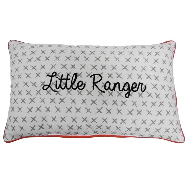 Future Home Coussin Coton Little Ranger Blanc Texte 30x50cm
