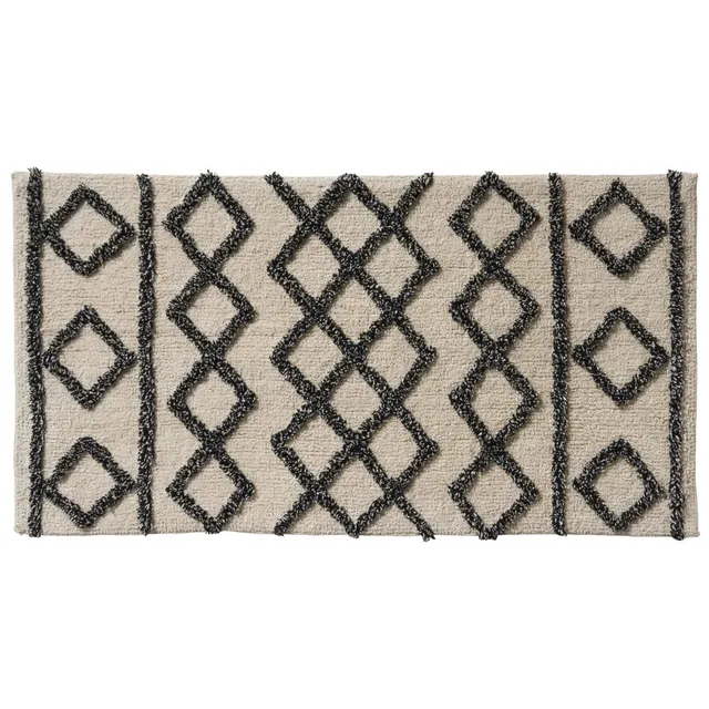 LEVASSEUR Izza tapis de bain géométrique noir 60x120cm