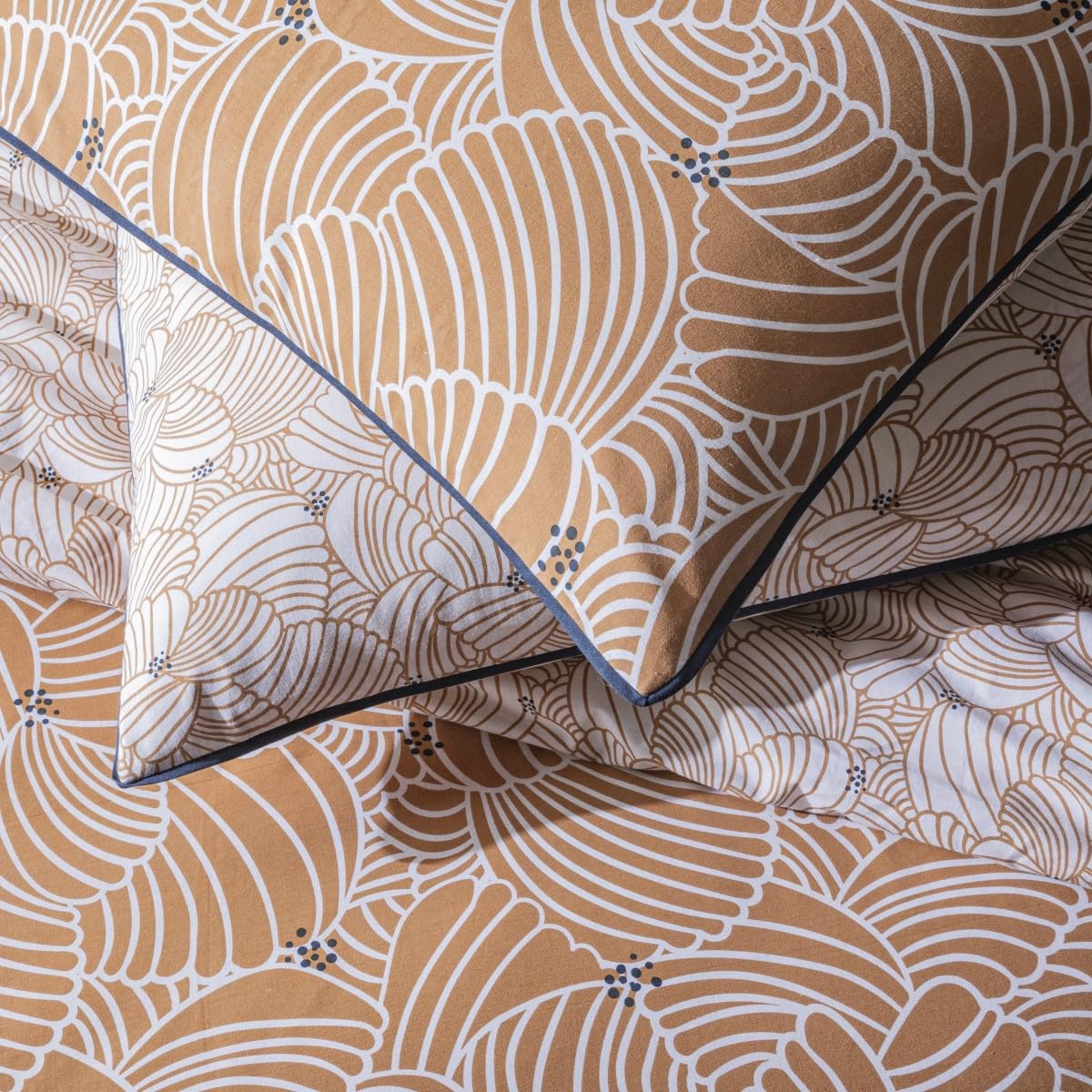 LEVASSEUR Mimosa parure de lit coton caramel 240x220
