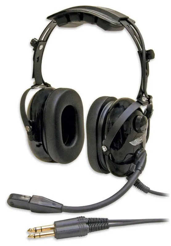 ASA AirClassics HS-1A casque pilote double jack noir