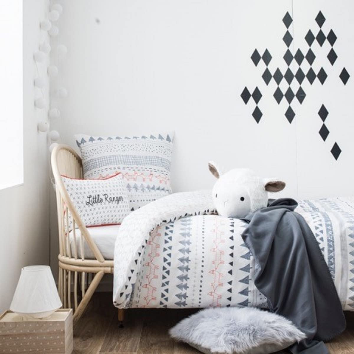 Future Home Coussin Coton Little Ranger Blanc Texte 30x50cm