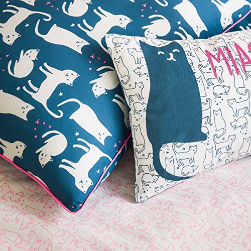 LEVASSEUR Kids Miaou Coussin enfant chat coton 30x50cm