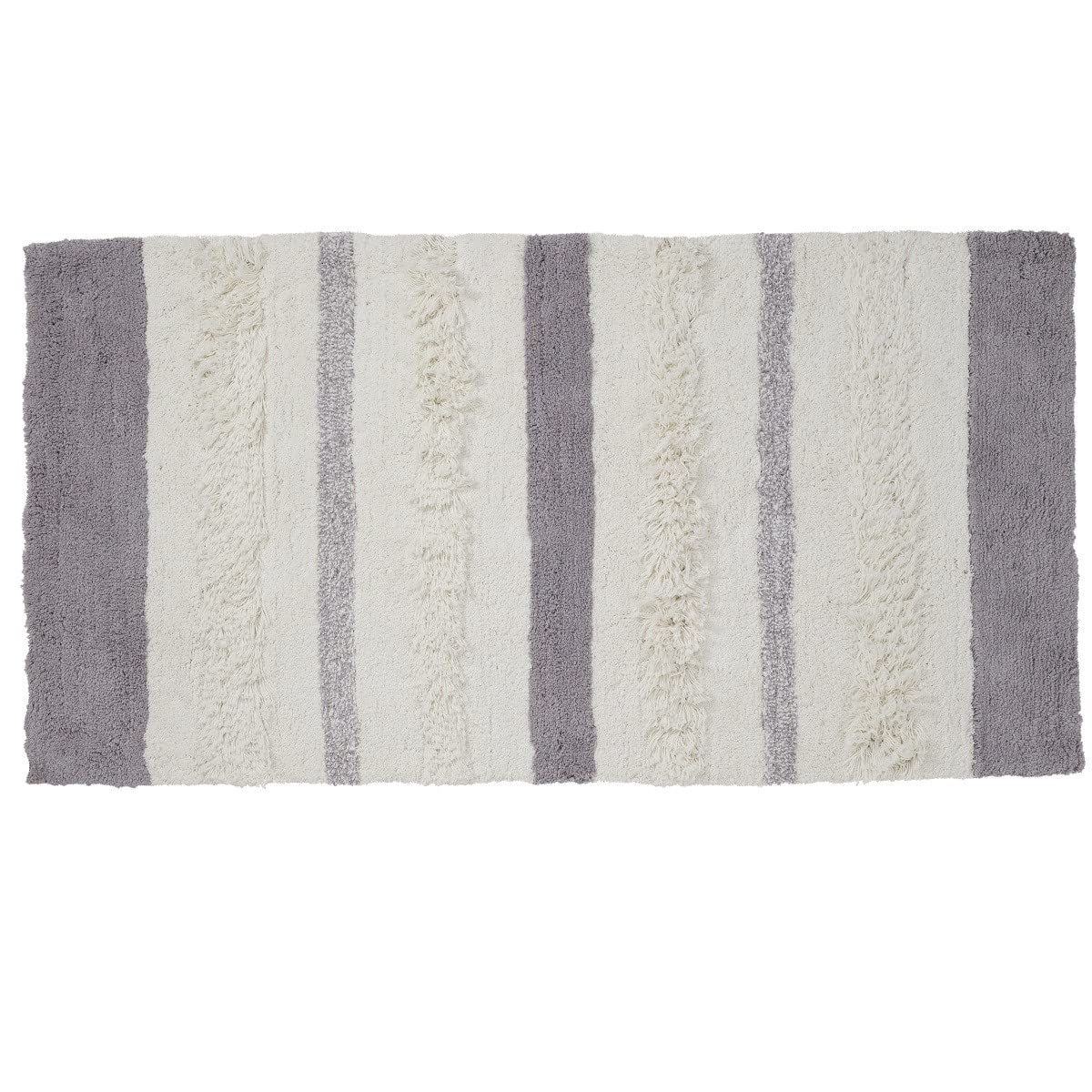 LEVASSEUR Tapis de Bain 60x120cm Blanc Chris Coton