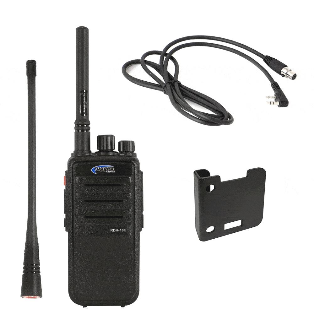 Rugged Air Kit Radio Portable GMRS FRS Antenne Ducky 2-3 Miles