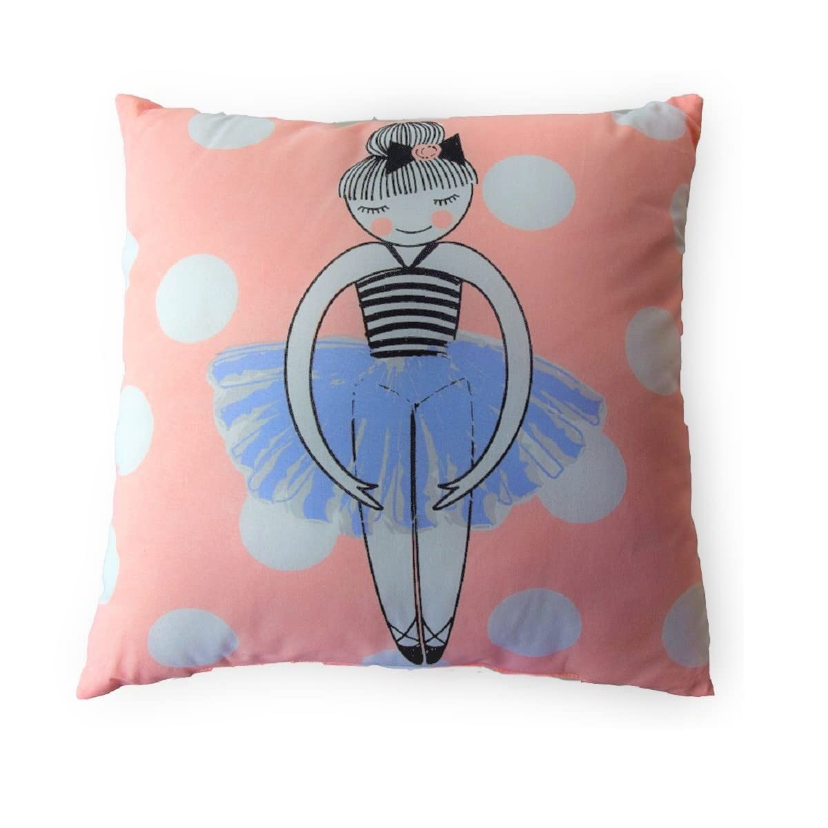 LEVASSEUR Kids Danseuse Coussin enfant coton 40x40cm rose