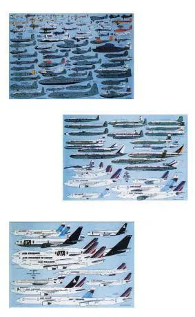 La Boutique du Pilote Tube Flotte Groupe Air France 3 affiches