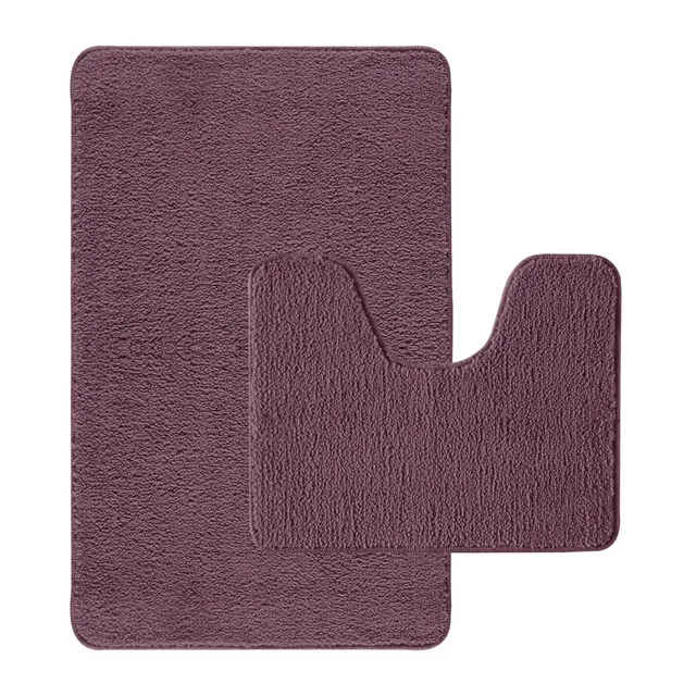 Levasseur Polynesie tapis de bain polyester violine 50x80 + 50x40