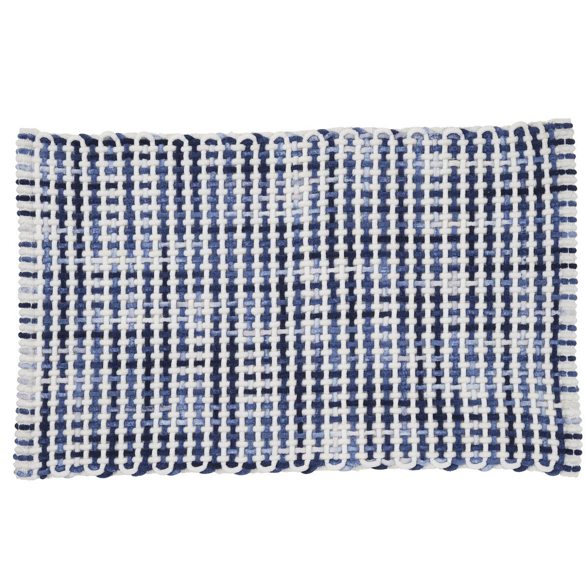 LEVASSEUR tapis de bain polycoton quadrillé 50x80 cm