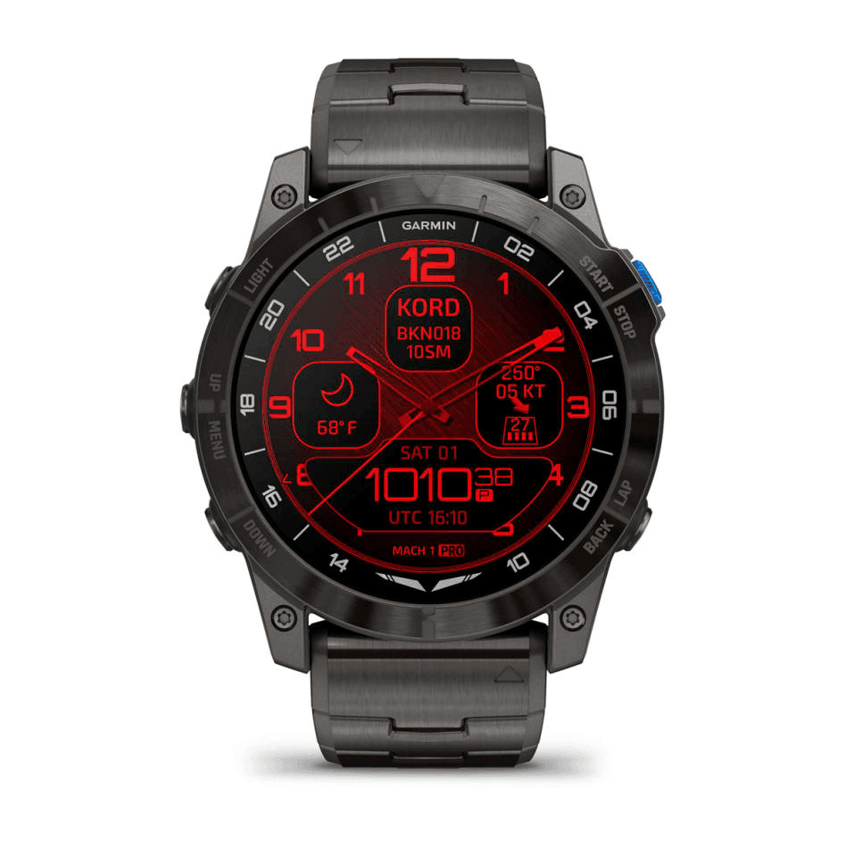 Garmin D2 Mach 1 Pro montre aviateur AMOLED titane 51 mm