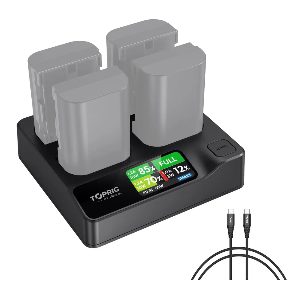 Accsoon Toprig LP-E6 chargeur batterie 4 canaux PD60W