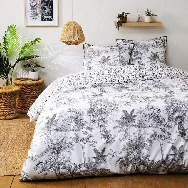 LEVASSEUR Linge de lit Parure 240x220 housse de couette coton blanc