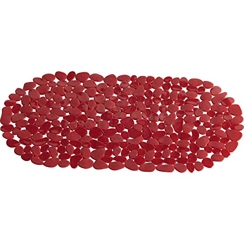 Levasseur Tapis de Douche Antidérapant Rouge 70x35cm PVC