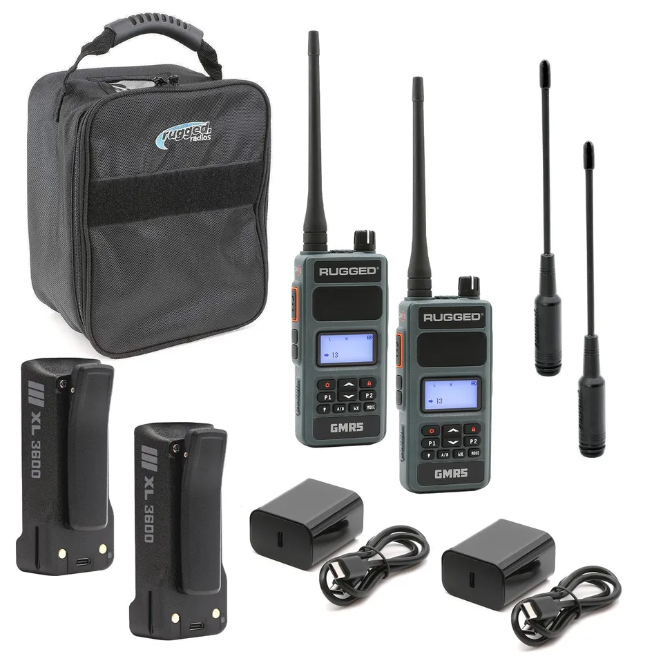 Rugged Air GMR5 Adventure Pack talkie GMRS 5W gris lot 2