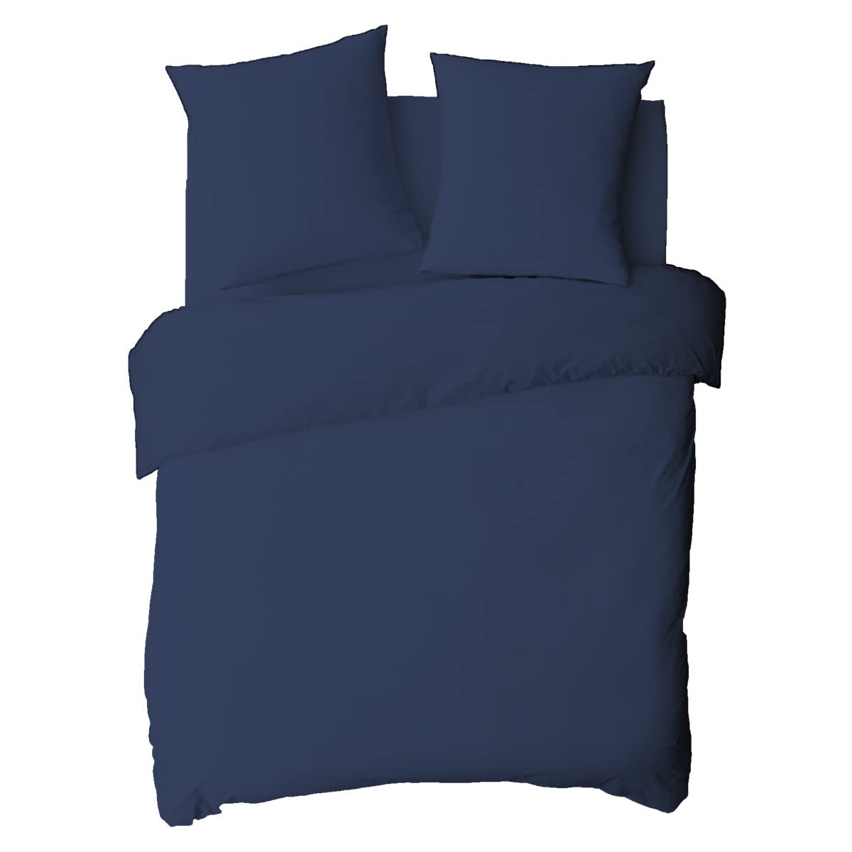 LEVASSEUR Linge de lit housse couette coton bleu 200x200cm