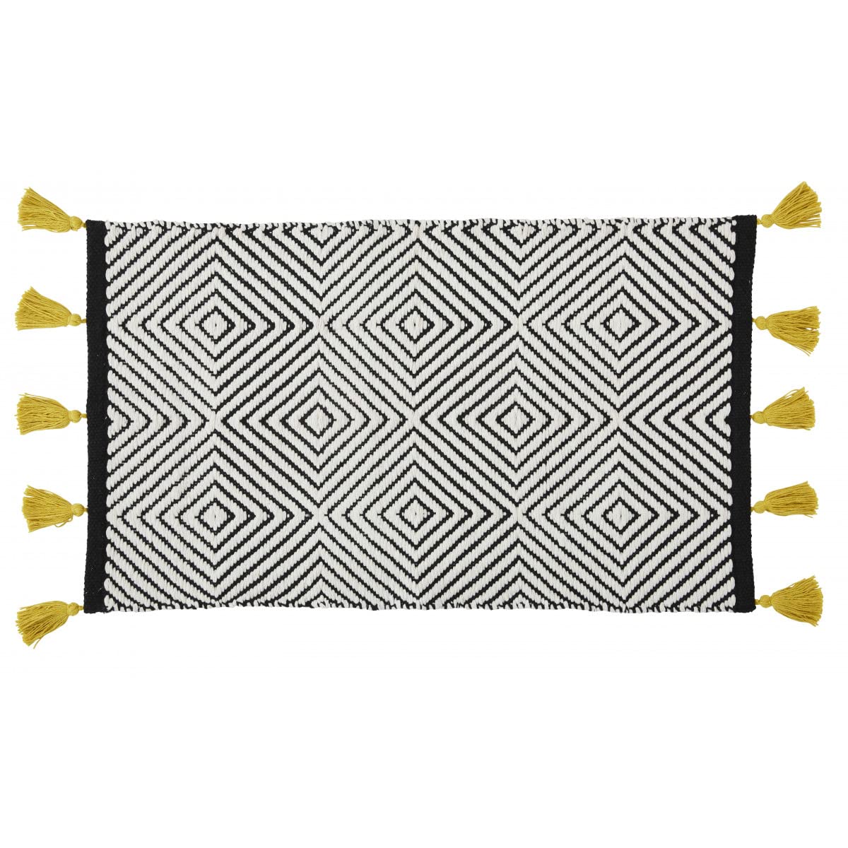 Levasseur Sol tapis de bain coton tissé ethnique 50x80cm