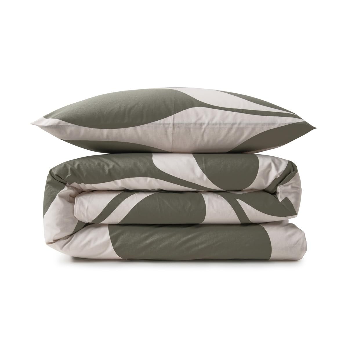Levasseur Nais parure de lit vert 240x220cm coton réversible