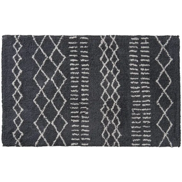 Levasseur Coton Tapis de Bain Anthracite 50x80cm Tufté