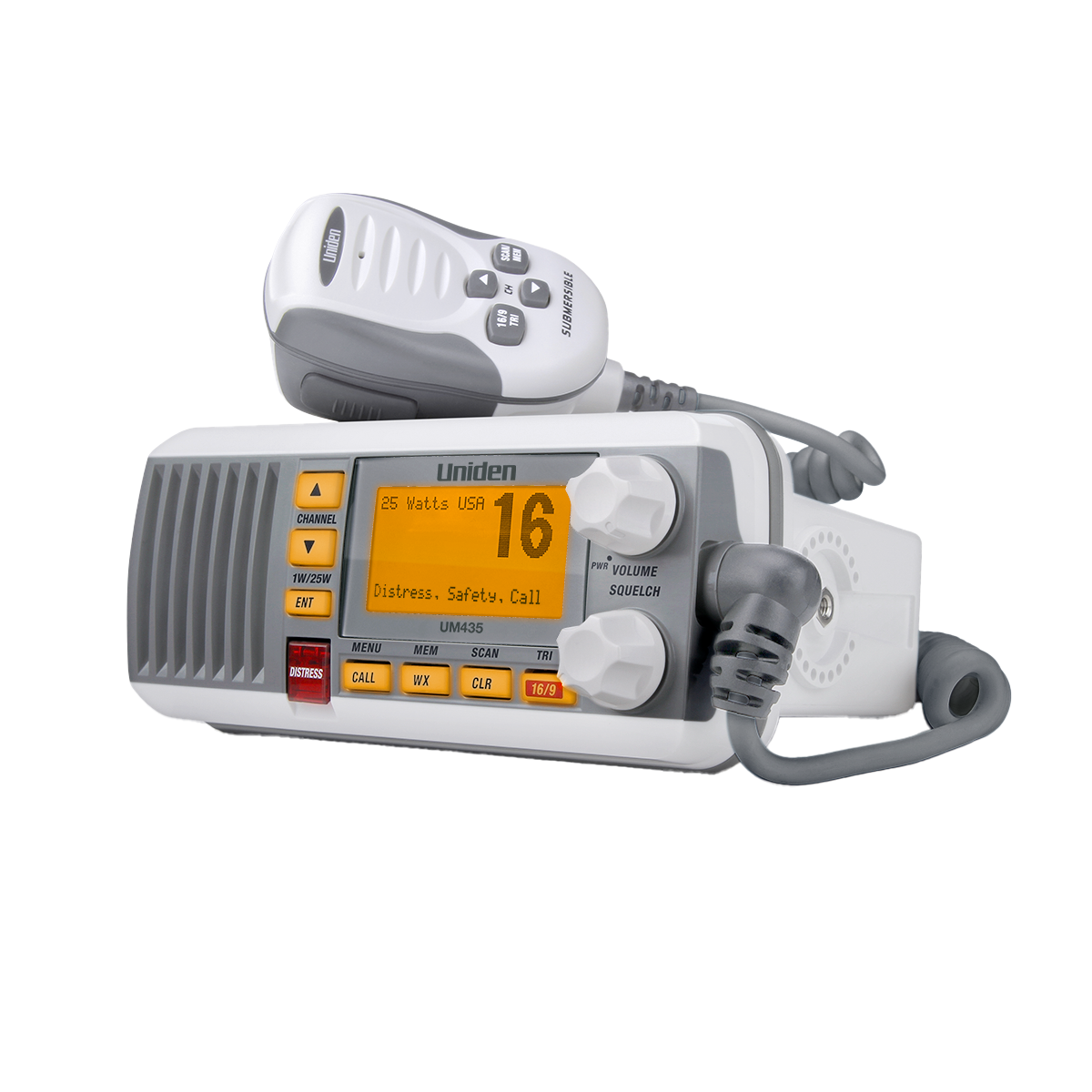 Uniden UM435 radio VHF marine fixe DSC GPS blanche