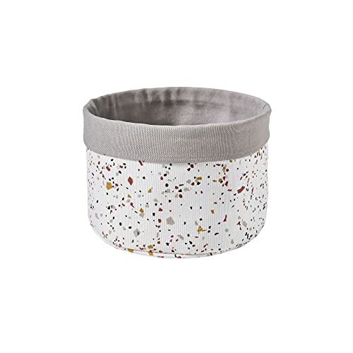 LEVASSEUR Terrazzo panier rangement blanc lot de 2 absorbant