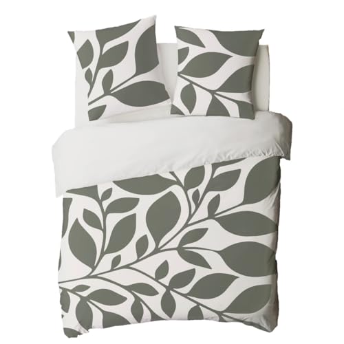 Levasseur Nais parure de lit vert 240x220cm coton réversible