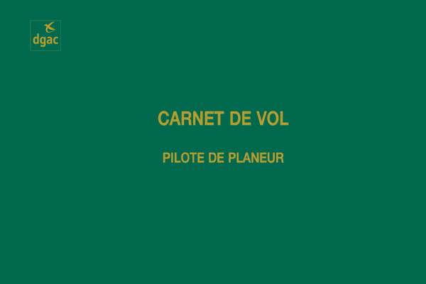 La Boutique du Pilote Cartographie carnet de vol planeur vert