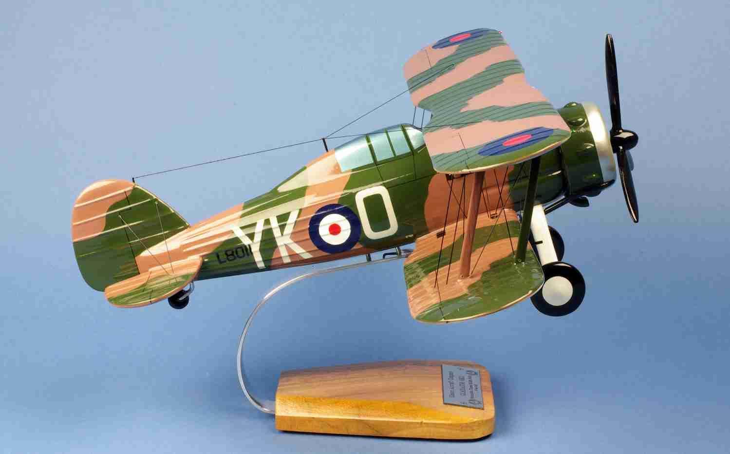 La Boutique du Pilote Gloster Gladiator MKI maquette bois 1/24 80Sqn