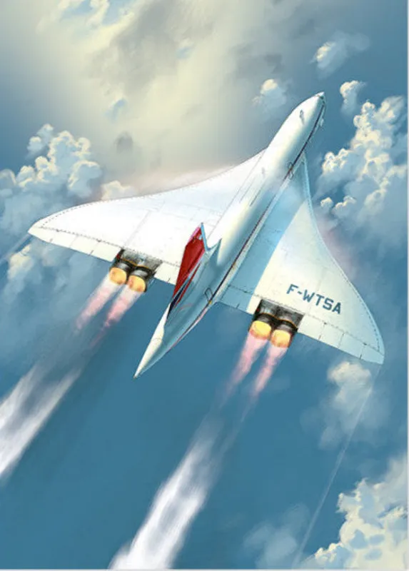 La Boutique du Pilote Affiche Concorde Romain Hugault 50x70 cm