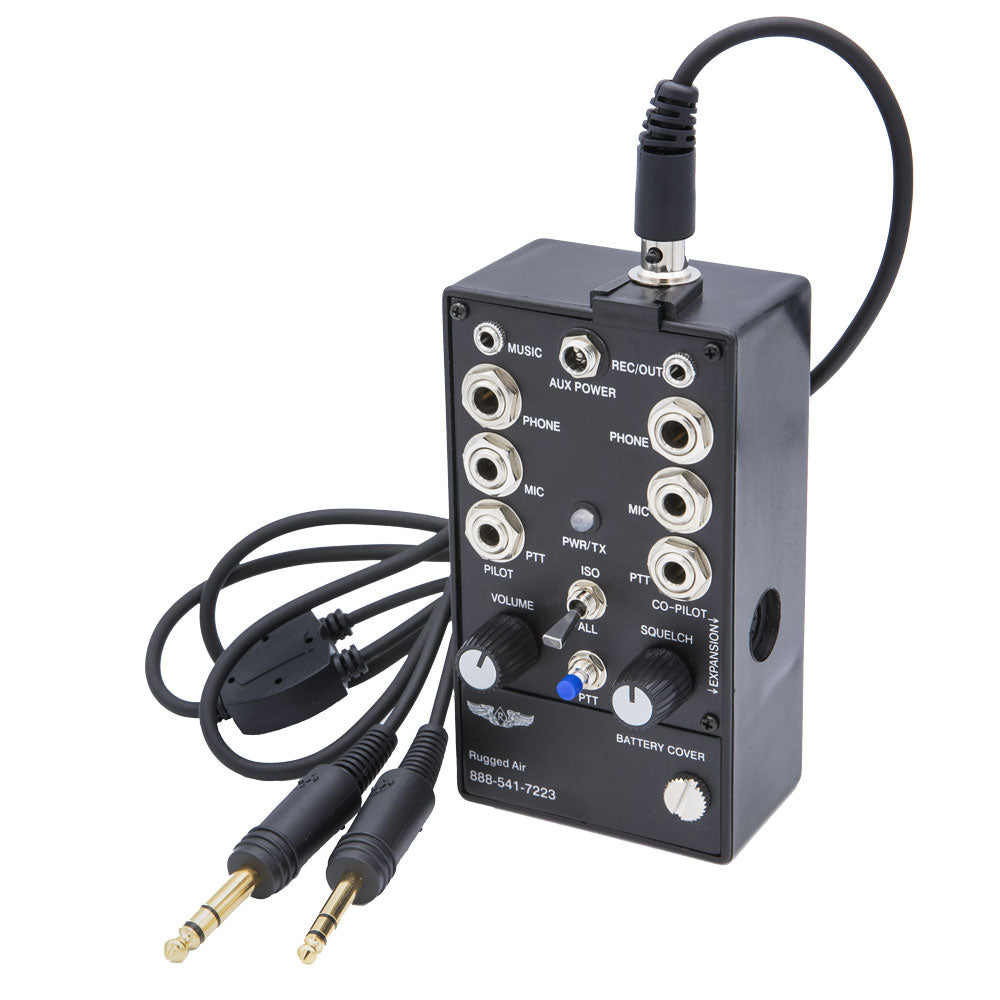 Rugged Air RRP2EX Intercom Aviation 2 Places Extensible