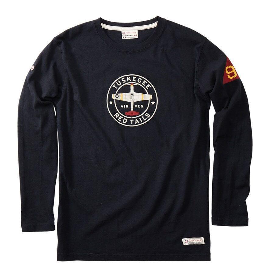 Red Canoe Tuskegee Airmen T-Shirt Noir Manches Longues