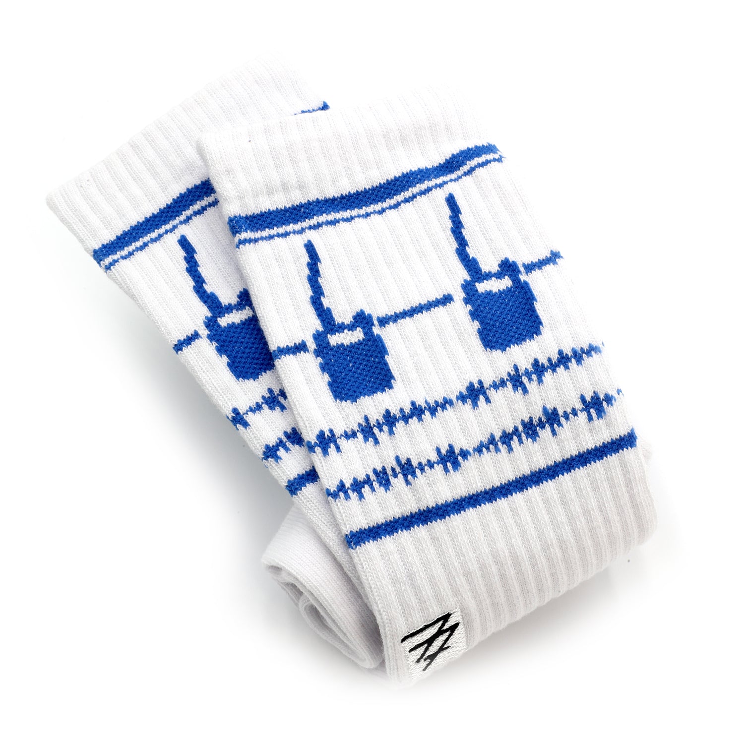 Rugged Air Fast Friends chaussettes crew coton blanc