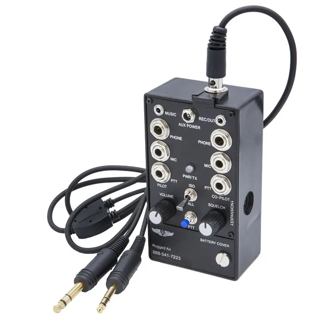 Rugged Air RRP2EX Intercom Aviation 2 Places Extensible