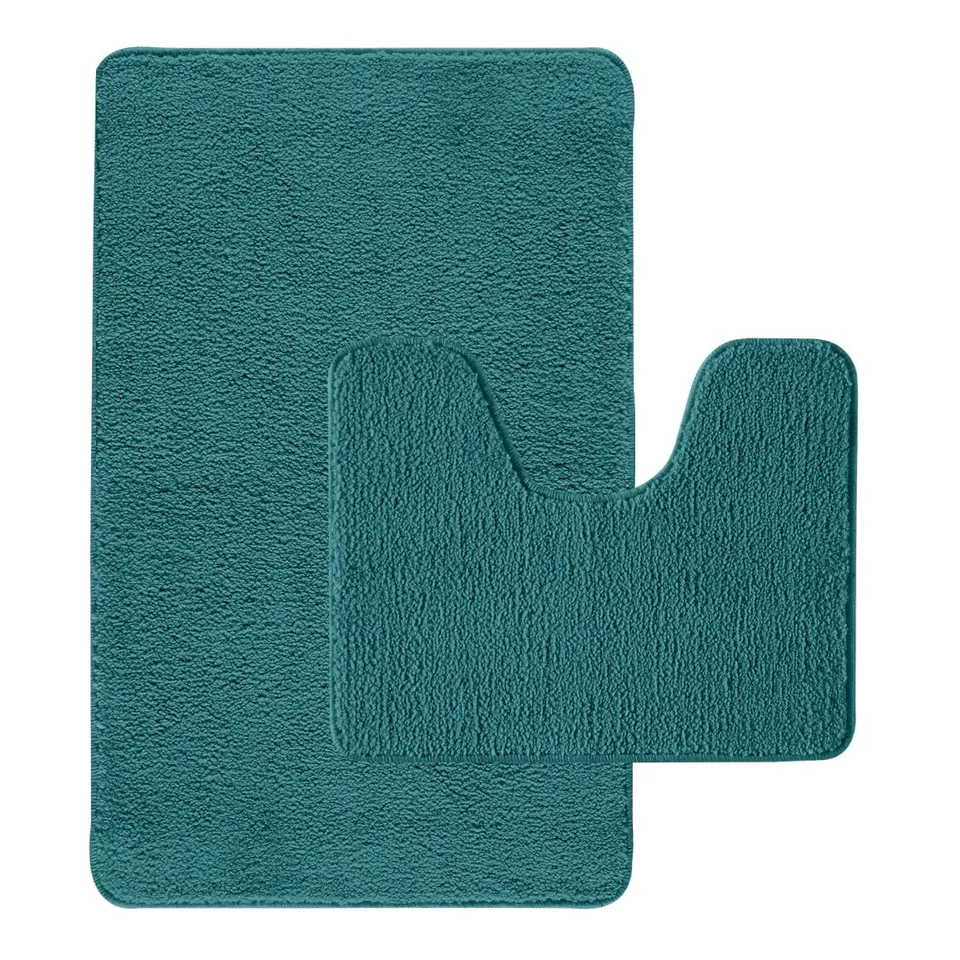 Levasseur Polynésie Tapis de Bain 50x80 cm Bleu Paon Antidérapant