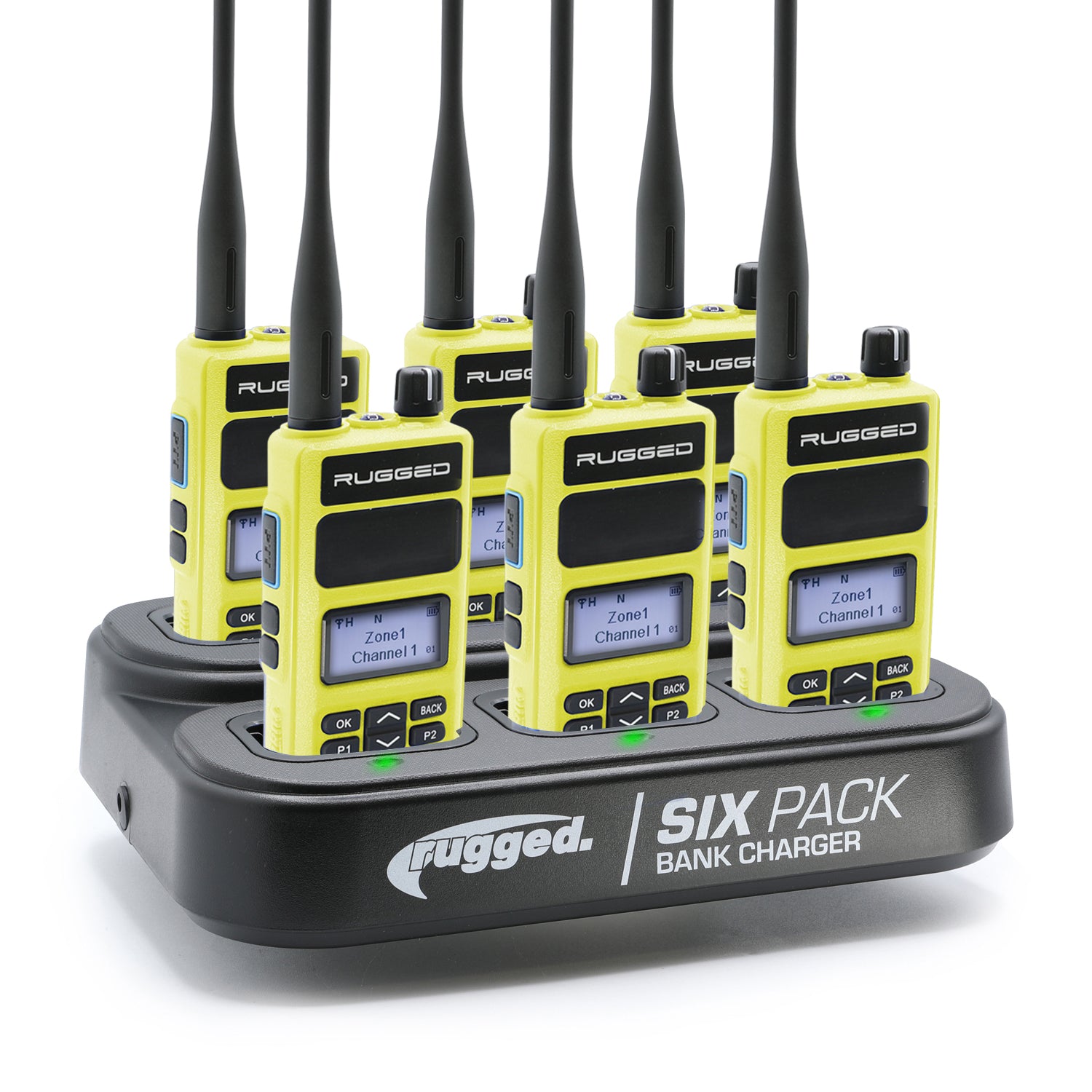 Rugged Air R1 bleu radio portable VHF UHF lot 6 chargeur