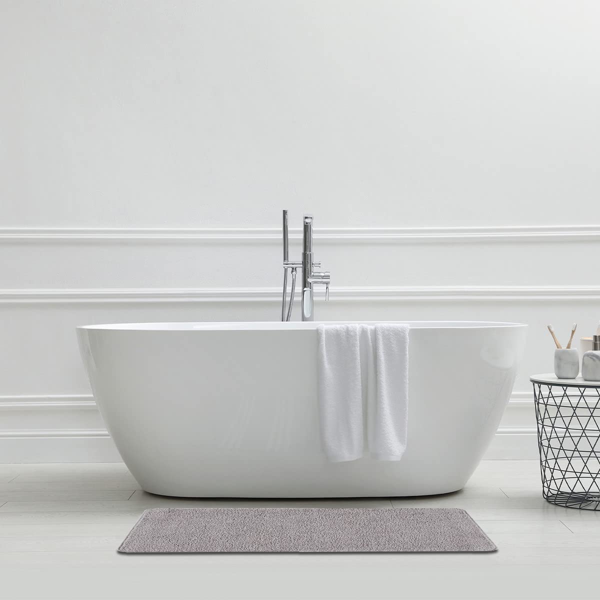 Levasseur Polynésie Tapis de Bain Gris 60x120cm Antidérapant