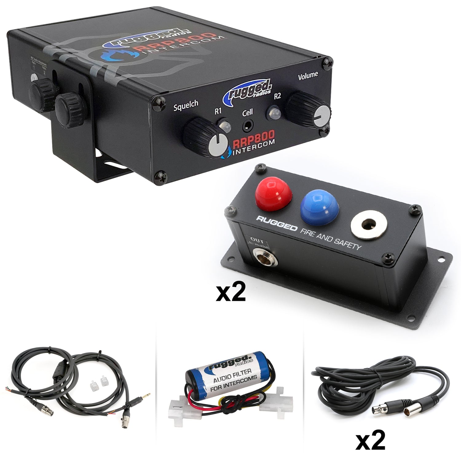 Rugged Air RRP800 Kit intercom 2 personnes double radio