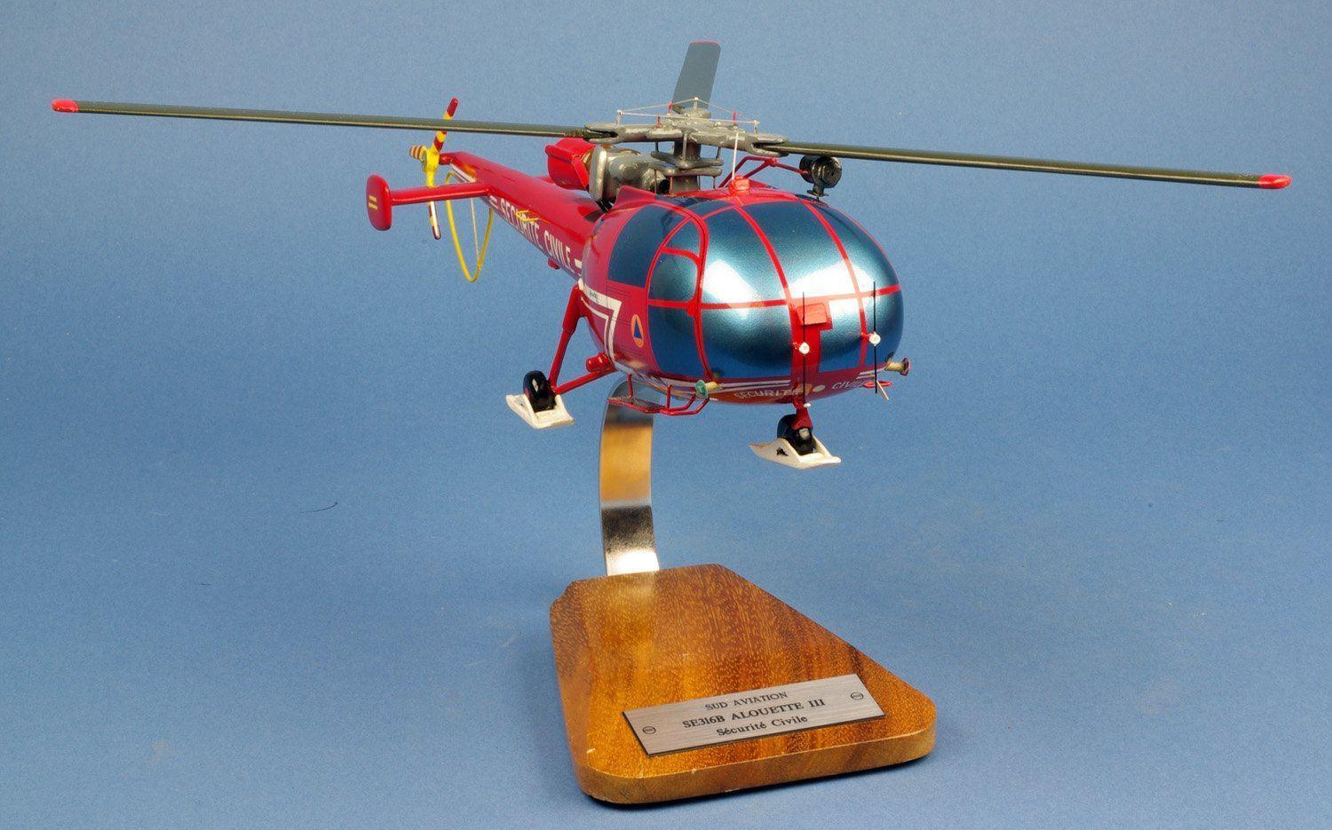 La Boutique du Pilote Alouette III AS316B maquette bois 1/25