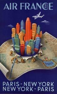 Air France 329 affiche musée 50x70 Paris New York