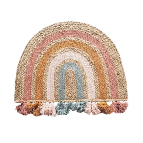 LEVASSEUR Kids tapis enfant arc-en-ciel jute 72x52cm