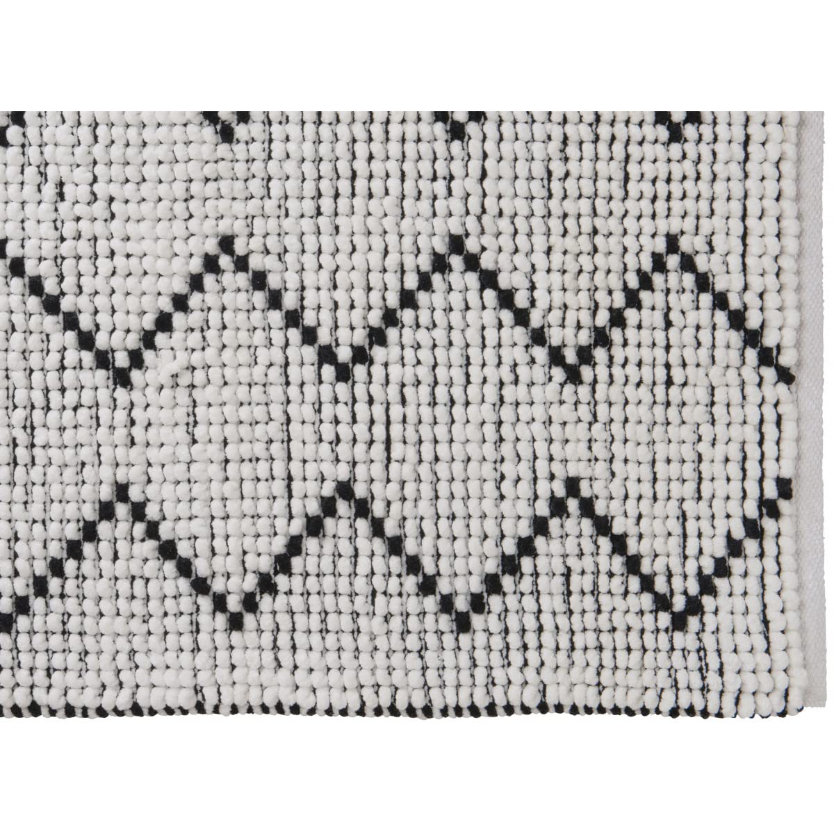 Levasseur Zig Zag tapis de bain 50x80 cm blanc polycoton