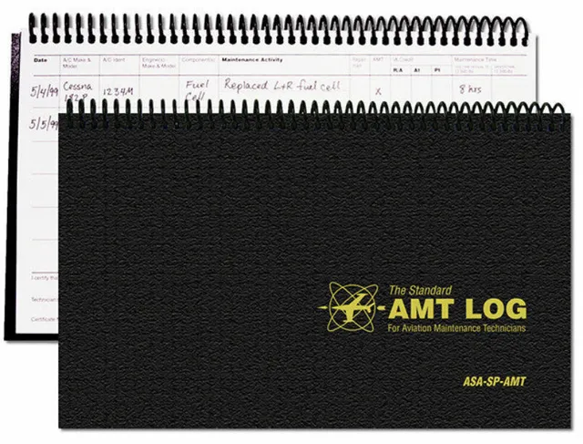 ASA Standard AMT Log carnet maintenance avion 192 pages