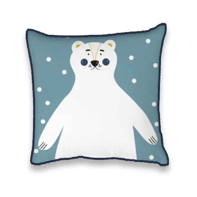 Levasseur Kids Coussin enfant Ours bleu 40x40cm coton