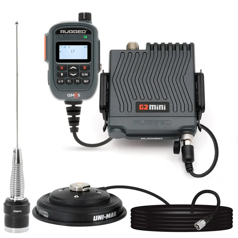 Rugged Air G2 Mini radio mobile GMRS 30W kit antenne