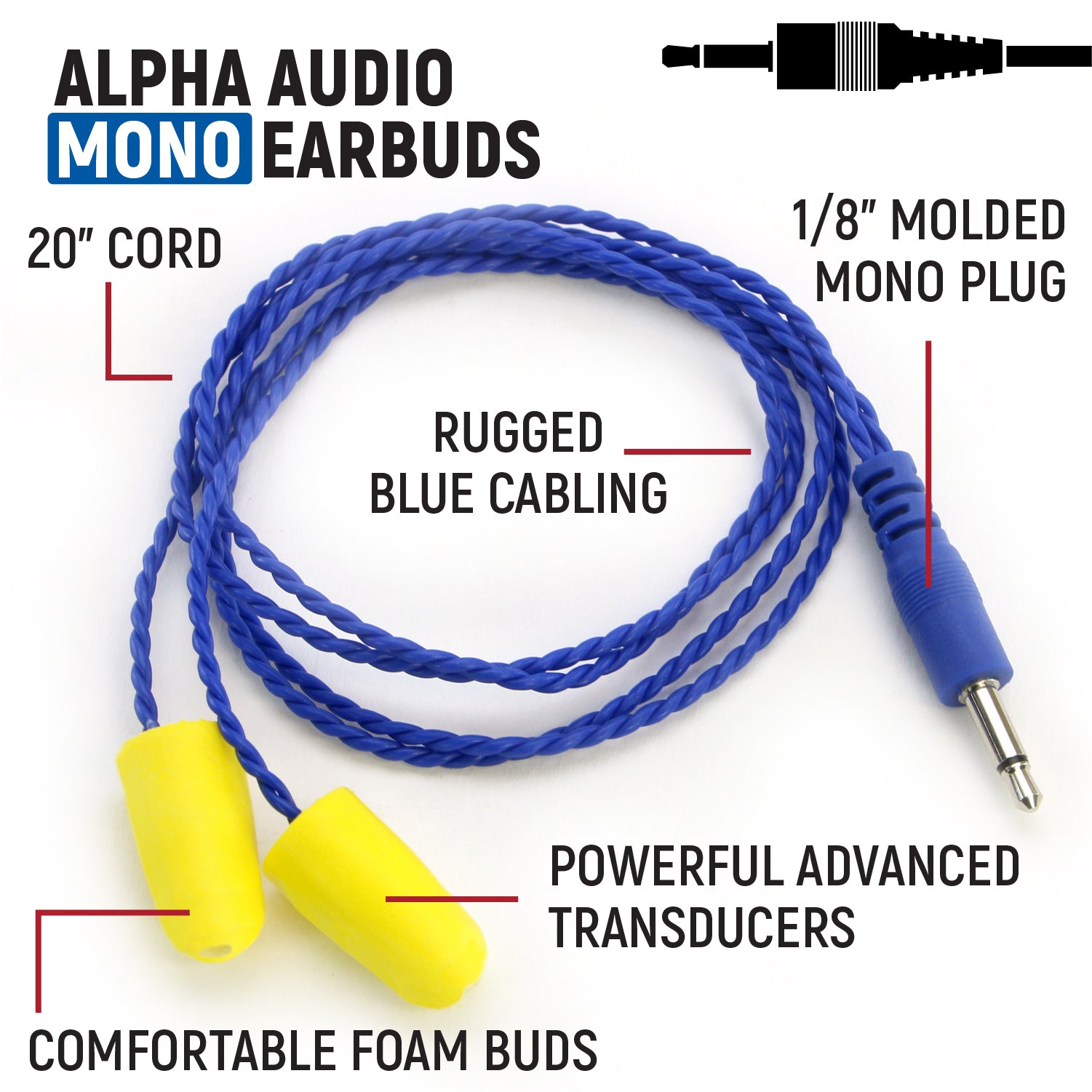 Rugged Air Earbuds micro main étanche + oreillette mono AlphaBud